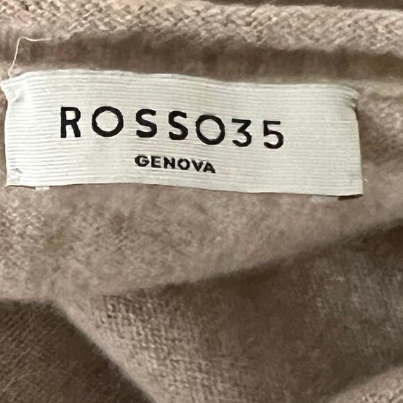 Rosso35 tan cashmere merino wool sweater neutral casual preppy quiet luxury - Picture 7 of 9